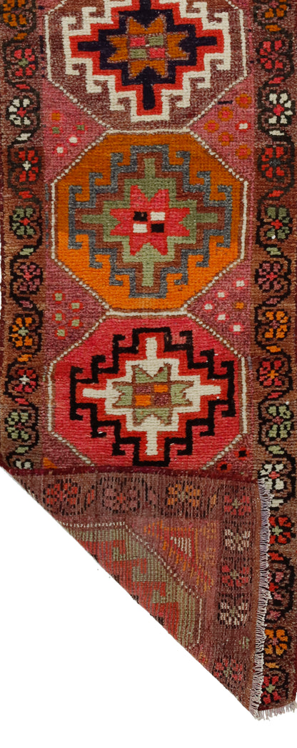 Peninsula Kilim Rug,Turkish Anatolian Kilim Rug 10,17 ft. X 2,72 ft. ( 310 cm X 83 cm)