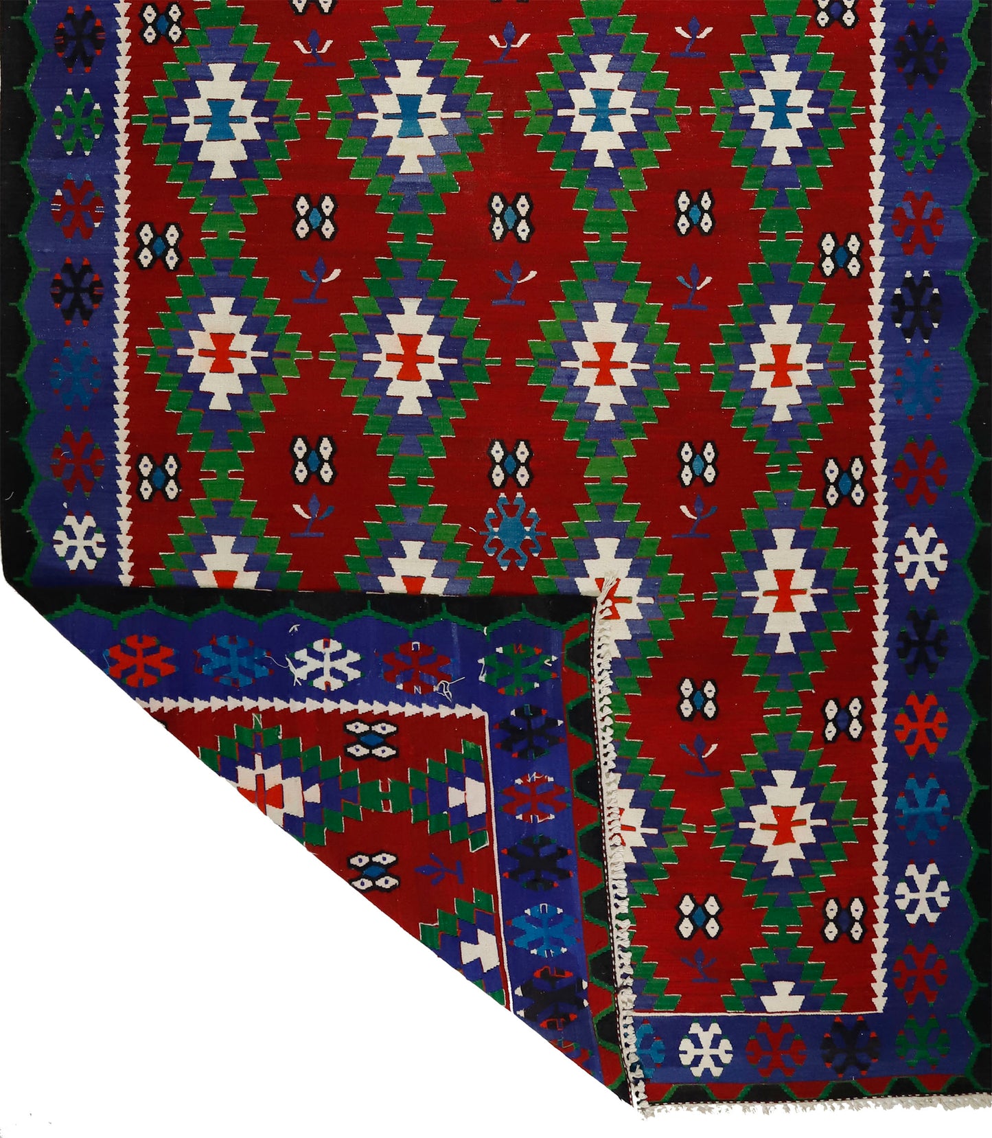 Peninsula Kilim Rug,Turkish Anatolian Kilim Rug 14,20 ft. X 6,99 ft. ( 433 cm X 213 cm)