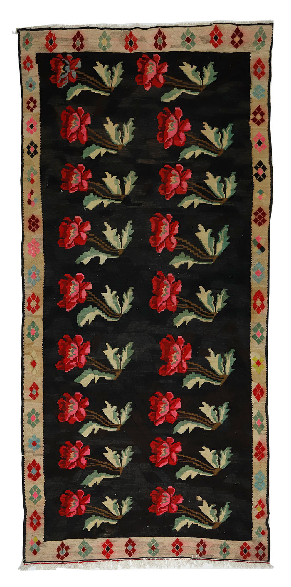 Peninsula Kilim Rug,Turkish Anatolian Kilim Rug 11,55 ft. X 5,51 ft. ( 352 cm X 168 cm)