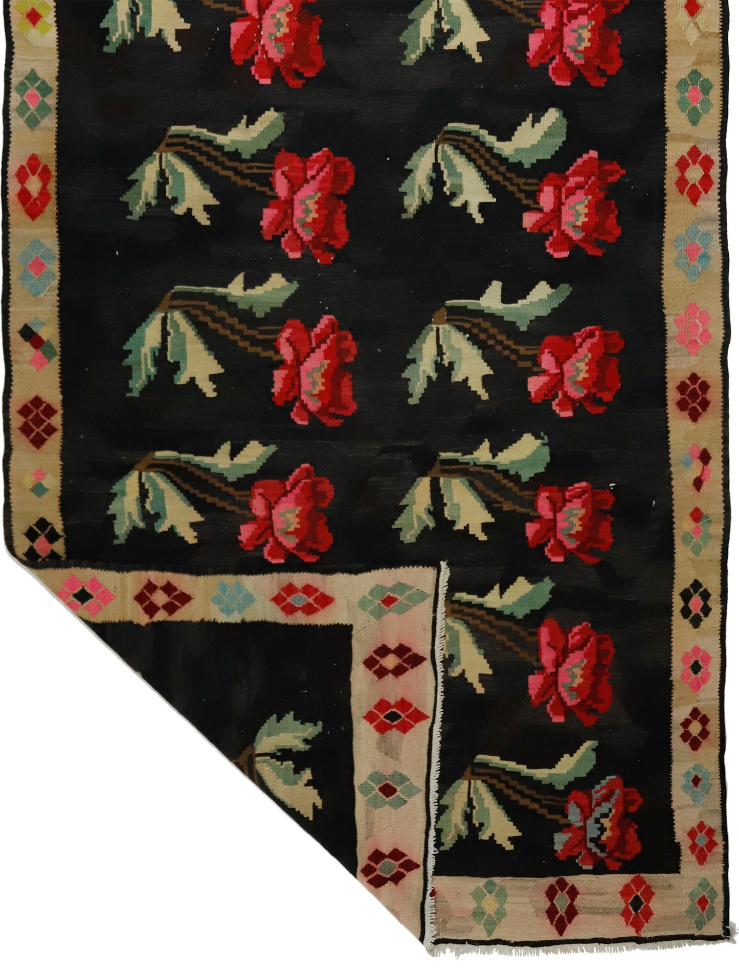 Peninsula Kilim Rug,Turkish Anatolian Kilim Rug 11,55 ft. X 5,51 ft. ( 352 cm X 168 cm)