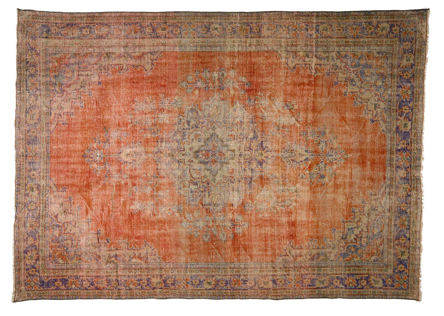 Turkish Original Anatolian Vintage Area Rug 10,23 ft. X 7,64 ft.(312 cm X 233 cm)